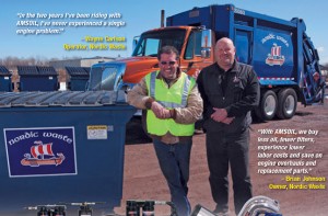 garbage truck fleet saves thousands with AMSOIL