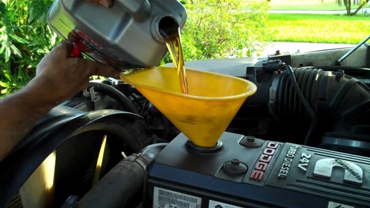 changing diesel oil