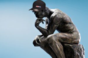 Dobie Gillis Statue thinking w/ Amsoil cap