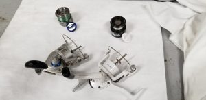 disassembly of fishing reel spinner